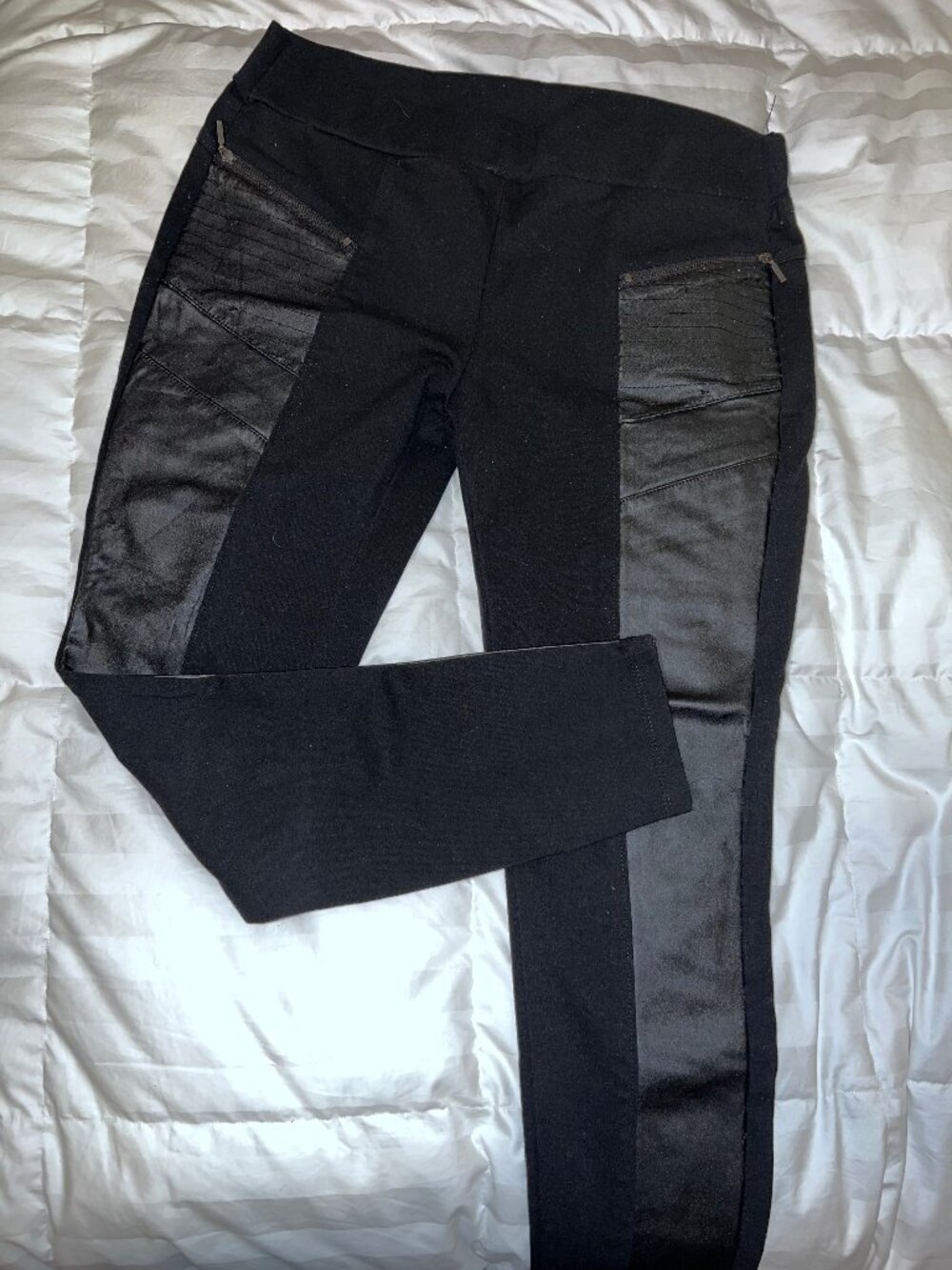 Leather In-lay Leggings